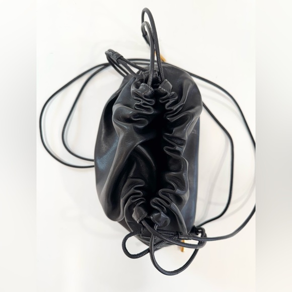 THE ROW Leather Angy Shoulder Bag in Black - Picture 7 of 16